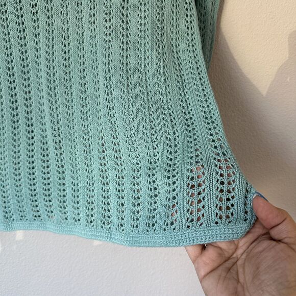 Vintage Fossil Women's Knit Top Cover Up Hoodie Boho Beach Long Sleeve Size XL - Picture 3 of 5